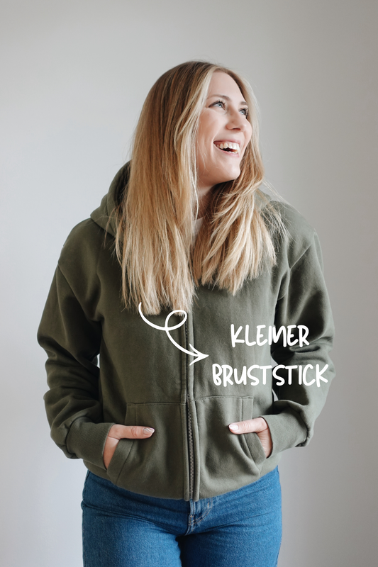Oversized Zip-Up Hoodie - Signature