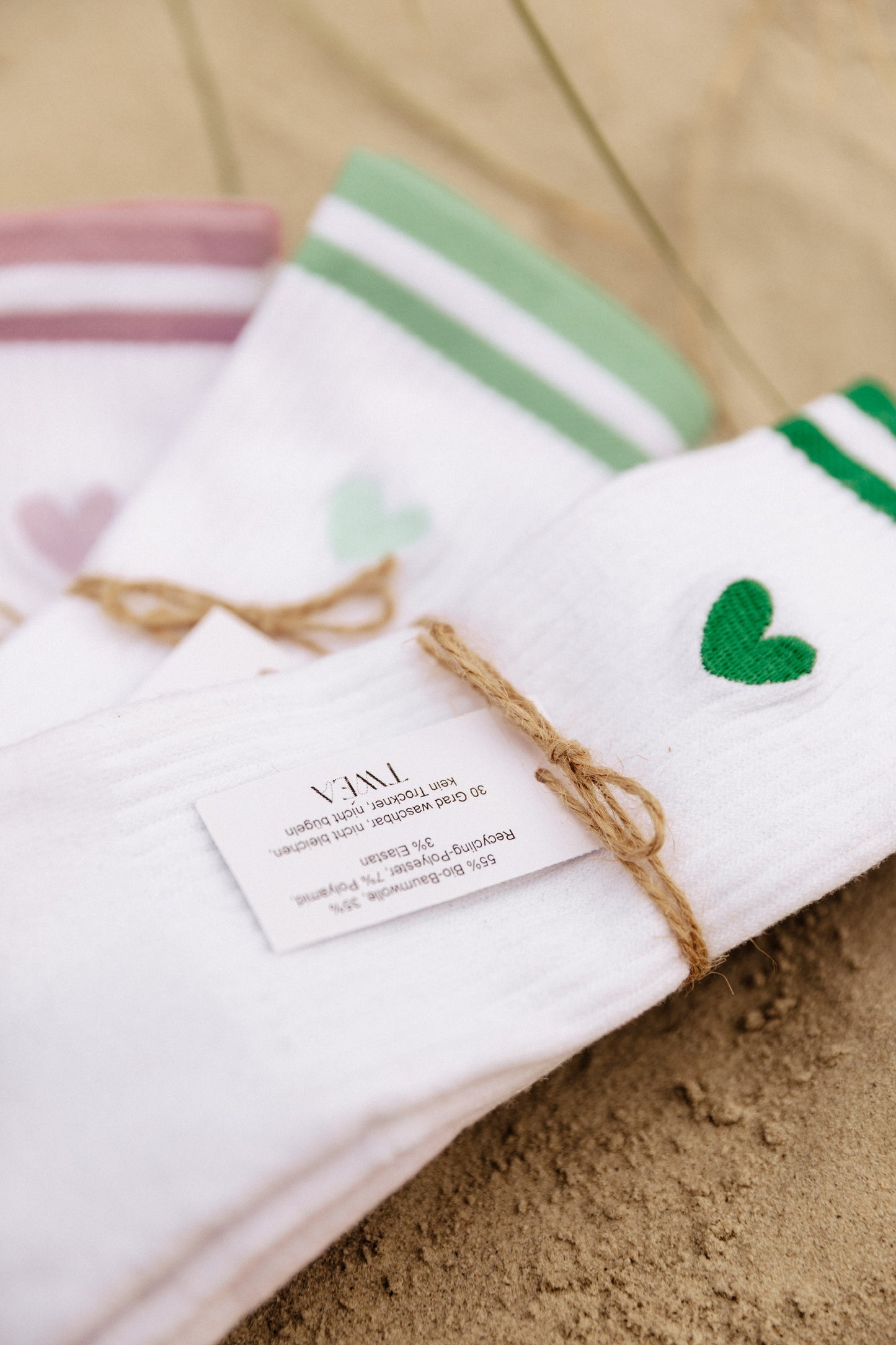 Premium Tennissocken, bestickt "Herzchen"