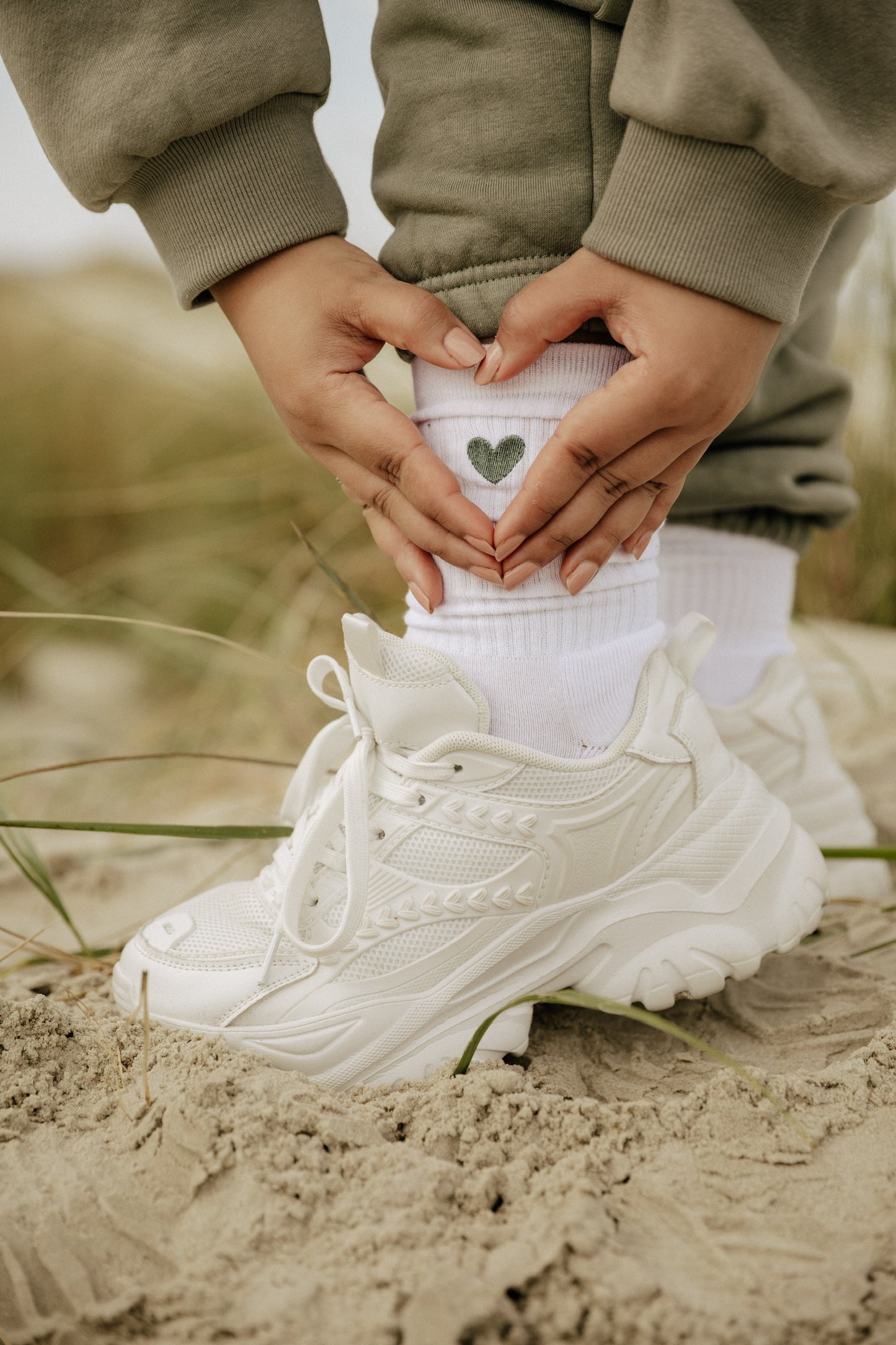 Premium Tennissocken, bestickt "Herzchen"