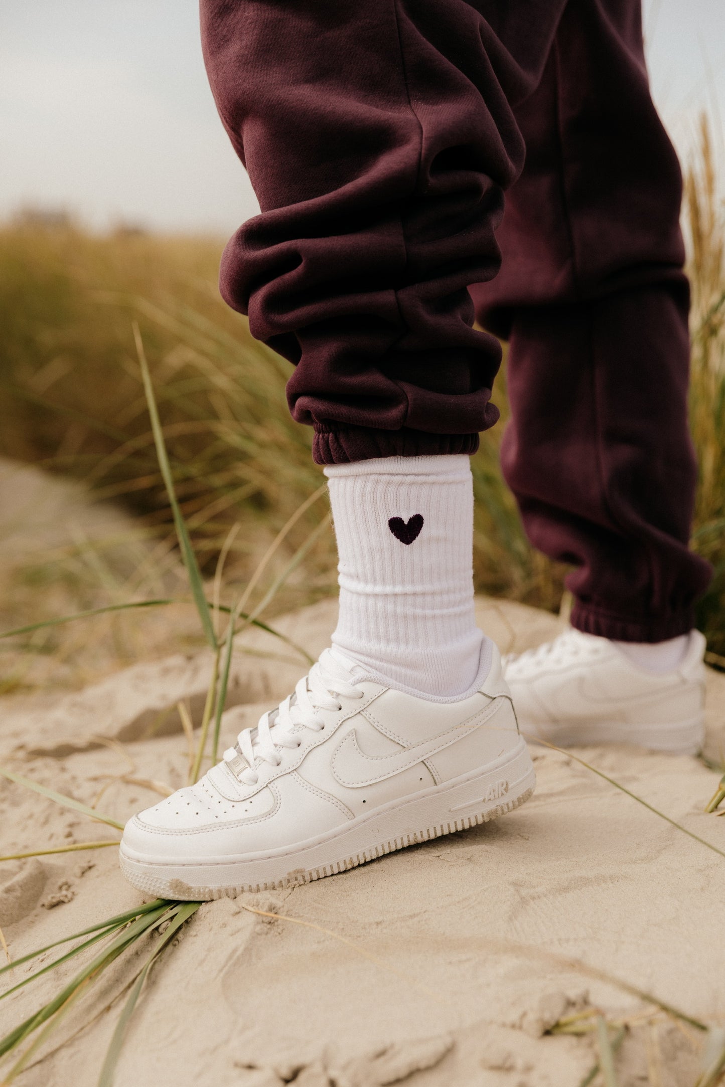 Premium Tennissocken, bestickt "Herzchen"