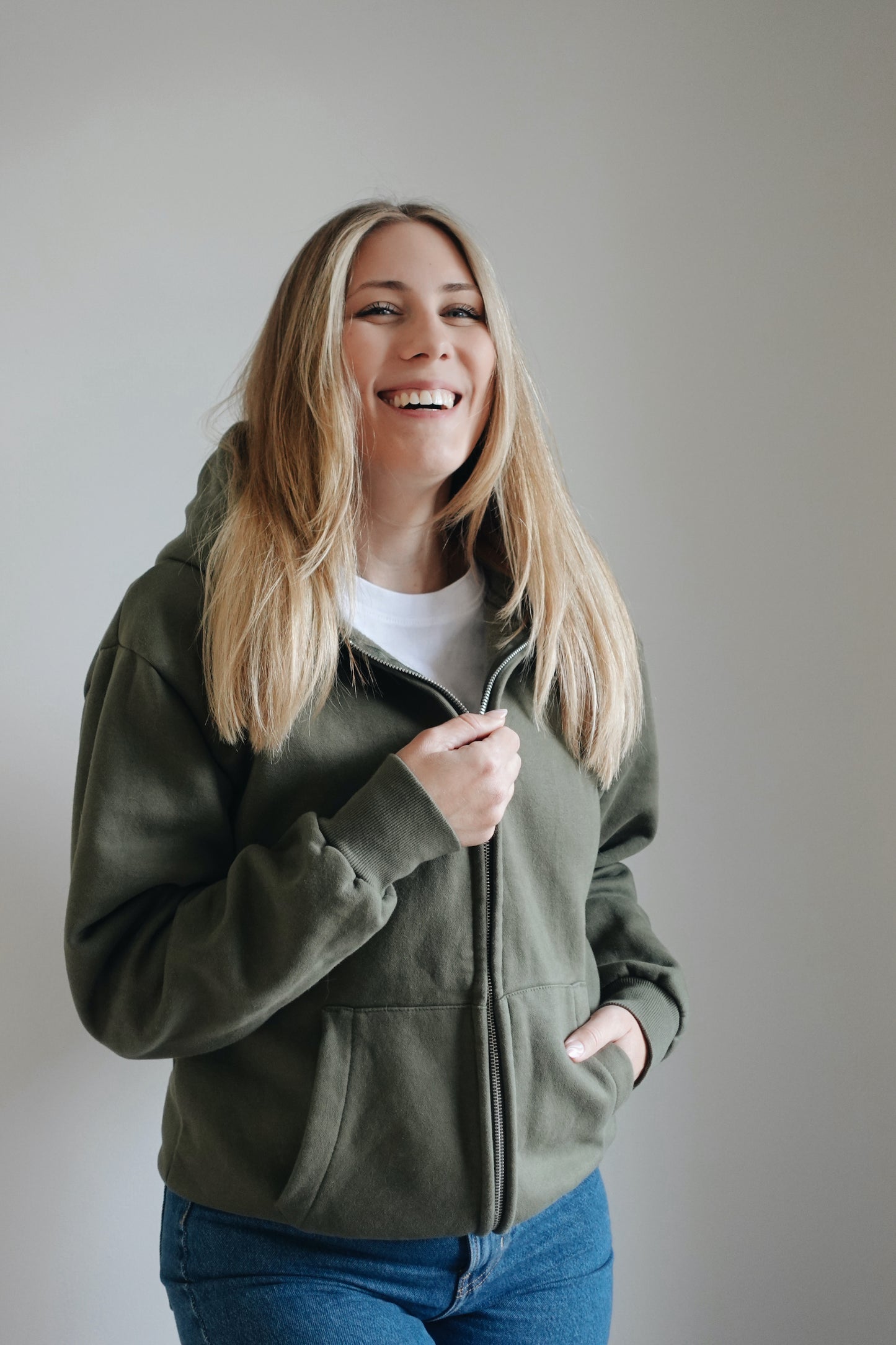 Oversized Zip-Up Hoodie - Statement